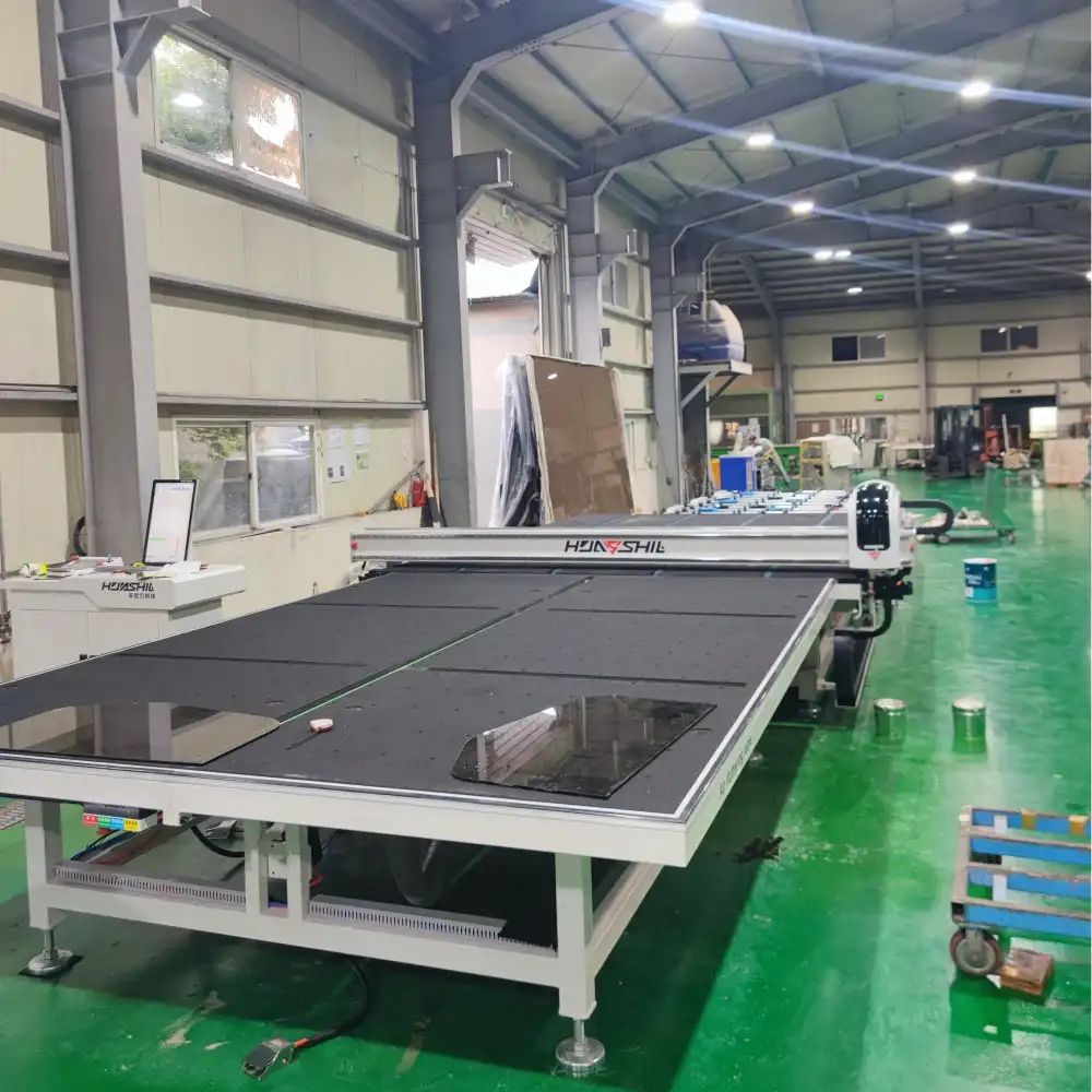 What industries use auto glass cutting line machines?